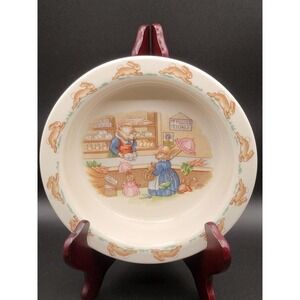 Royal Doulton Bunnykins "Mr Pigglys Stores" Childrens Bowl‎ Fine Bone China